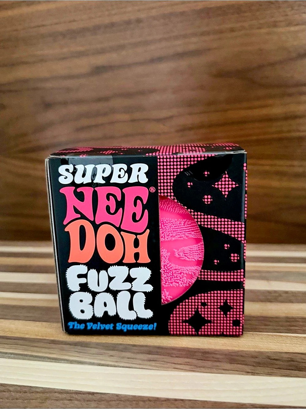 RARE HUGE  Super Nee Doh Fuzz Ball Pink Fuzz Ball NWT Squishy Needoh